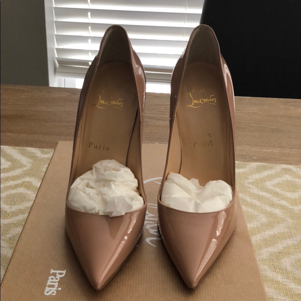 So Kate Christian Louboutin Patent Nude Heels